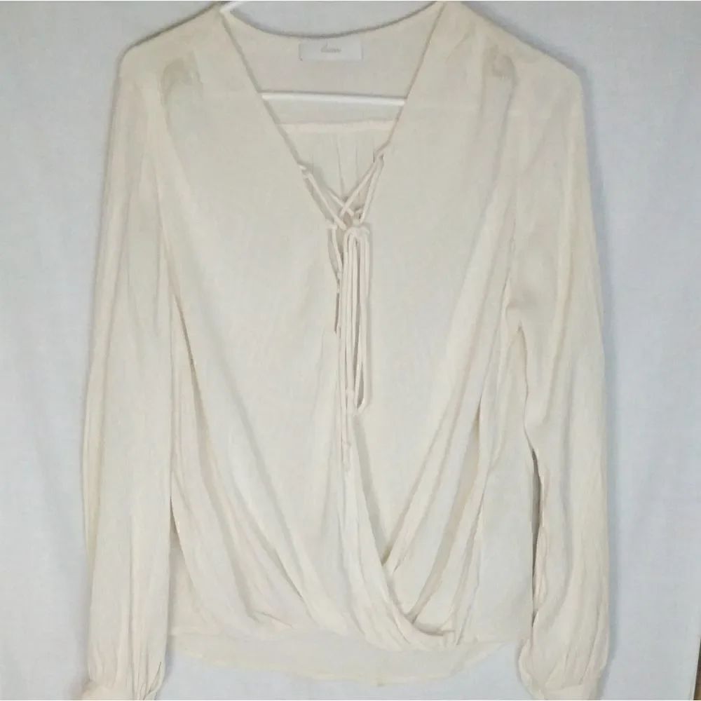 Anthropologie Braeve Sheer Cross Front Blouse